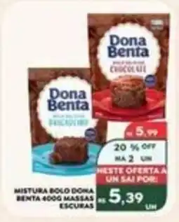 Verona Supermercados Mistura bolo dona benta 400g massas escuras oferta