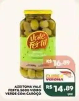 Verona Supermercados Azeitona vale fertil verde com caroço oferta