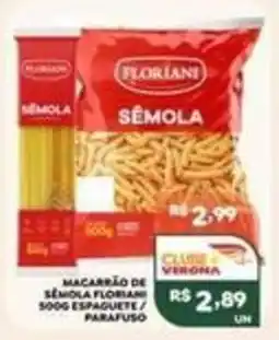 Verona Supermercados Macarrão de sêmola floriani oferta