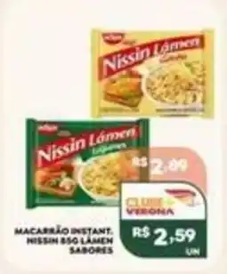 Verona Supermercados macarrão instantâneo nissin 85g lamen sabores oferta