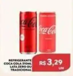 Verona Supermercados Refrigerante coca cola 270ml lata zero ou tradicional oferta