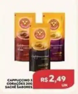 Verona Supermercados Cappuccino 3 corações 200 sachê sabores oferta