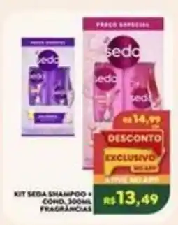 Verona Supermercados kit seda shampoo + cond. 300ml fragrâncias oferta