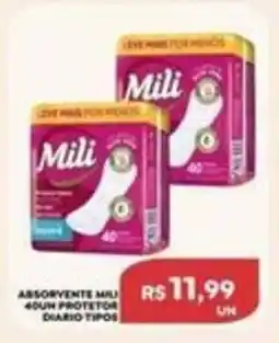 Verona Supermercados Absorvente mili 40un protetor diario tipos oferta
