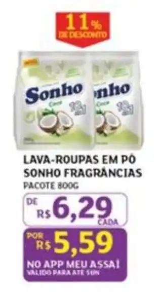 Lava-roupas em pó sonho fragrâncias