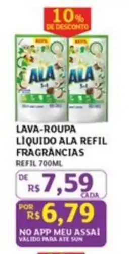 Assaí Atacadista Lava-roupa liquido ala refil fragrancias oferta