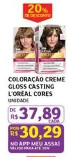 Assaí Atacadista Coloração creme gloss casting l'oreal cores oferta