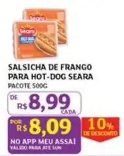 Assaí Atacadista Salsicha de frango para hot-dog seara oferta
