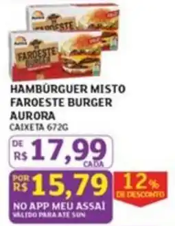 Assaí Atacadista Hambúrguer misto faroeste burger aurora oferta