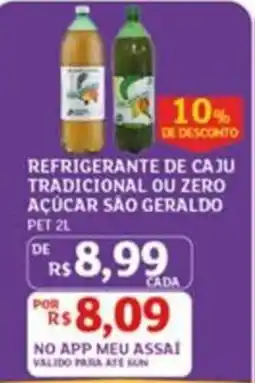 Assaí Atacadista Refrigerante de caju tradicional ou zero açúcar são gerald oferta