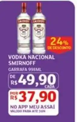 Assaí Atacadista Vodka nacional smirnoff oferta