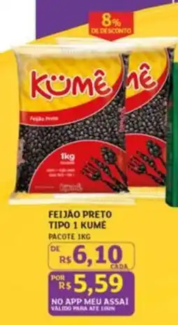 Assaí Atacadista Feijão preto tipo 1 kumê oferta