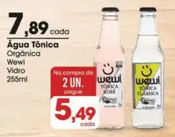 Zaffari Água Tônica Orgânica Wewi Vidro oferta