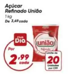 Dia União - açúcar refinado oferta