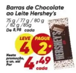 Dia Hershey´s - barras de chocolate ao leite oferta