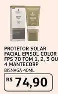 Assaí Atacadista Episol - protetor solar facial color fps 70 tom 1, 2, 3 ou 4 mantecorp oferta
