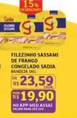 Assaí Atacadista Sadia - filezinho sassami de frango congelado oferta