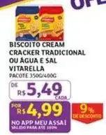 Assaí Atacadista Vitarella - biscoito cream cracker tradicional ou água e sal oferta