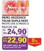 Assaí Atacadista Neve - papel higienico folha dupla oferta