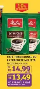 Assaí Atacadista Melitta - cafe tradicional ou extraforte oferta