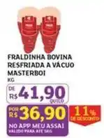 Assaí Atacadista Masterboi - fraldinha bovina resfriada a vácuo oferta