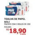 Assaí Atacadista Mili - toalha de papel oferta