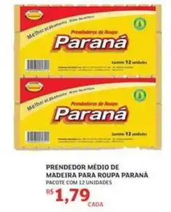 Assaí Atacadista Paraná - prendedor medio de madeira para roupa oferta