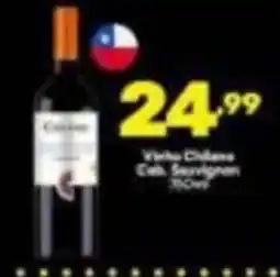 Barracão Supermercado Vinho chileno cab. sauvignon oferta