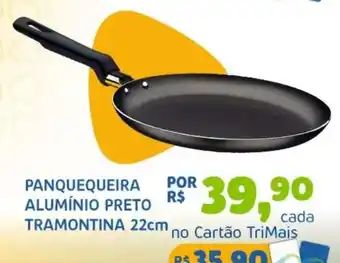 Panquequeira alumínio preto tramontina 22cm
