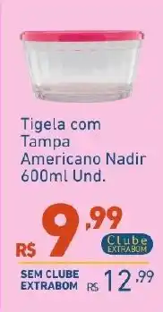 Extrabom Supermercados Tigela com Tampa Americano Nadir oferta
