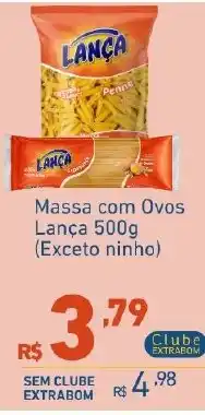 Extrabom Supermercados Massa com Ovos Lanca oferta