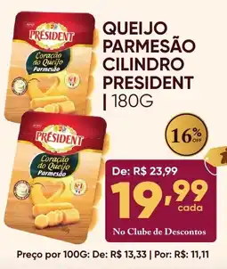 Pais e Filhos Supermercados queijo parmesão cilindro president oferta