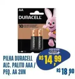 Sempre Vale Supermercados Pilha duracell alc. palito aaa / peq. aa 2un oferta