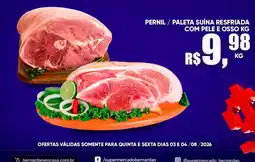 Supermercado Bernardão Pernil / paleta suína resfriada com pele e osso oferta