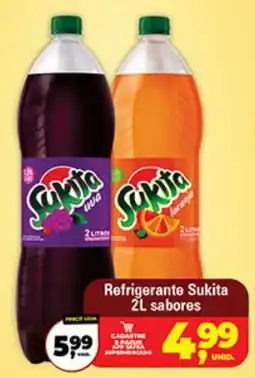 Safra Supermercados Refrigerante Sukita 2L sabores oferta