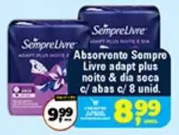Safra Supermercados Absorvente Sempre Livre adapt plus noite e dia seca oferta