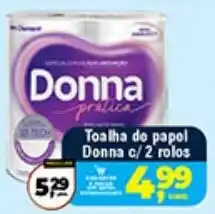 Safra Supermercados Toalha de papel donna c/ 2 rolos oferta