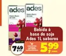 Safra Supermercados Bebida à base de soja Ades 1L sabores oferta