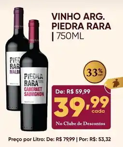 Pais e Filhos Supermercados vinho arg. piedra rara oferta
