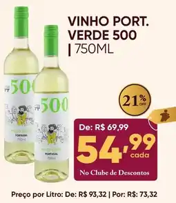 Pais e Filhos Supermercados vinho port. verde 500 oferta