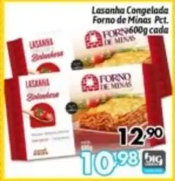 Supermercados Big Compra Lasanha Congelada Forno de Minas oferta