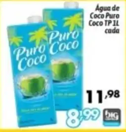 Supermercados Big Compra Água de Coco Puro oferta