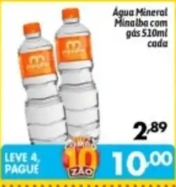 Supermercados Big Compra Água Mineral Minalba com gás oferta