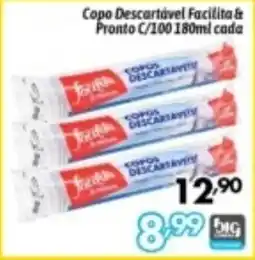 Supermercados Big Compra Copo Descartável Facilita & Pronto oferta