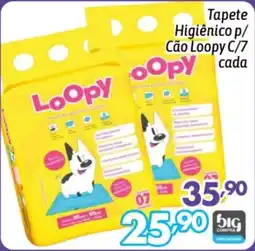 Supermercados Big Compra Tapete higiênico p/ cão loopy c/7 cada oferta