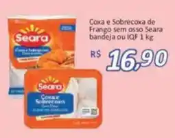 Supermercados Savegnago Coxa e Sobrecoxa de Frango sem osso Seara oferta