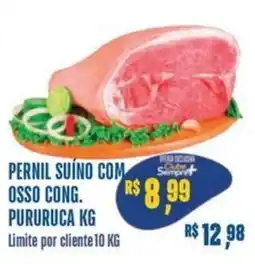 Sempre Vale Supermercados Pernil suíno com osso cong. pururuca kg oferta