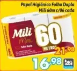 Supermercados Big Compra Papel Higiênico Folha Dupla Mili oferta