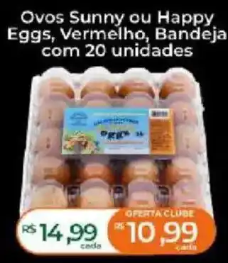 Ovos sunny ou happy eggs vermelho