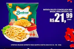 Supermercado Bernardão batata palito congelada bem brasil mais batata oferta